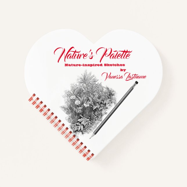 Nature's Palette Nature Sketchbook Personalisation Notebook (Front)