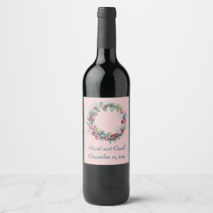 Nature's Palette Watercolor Wine Label