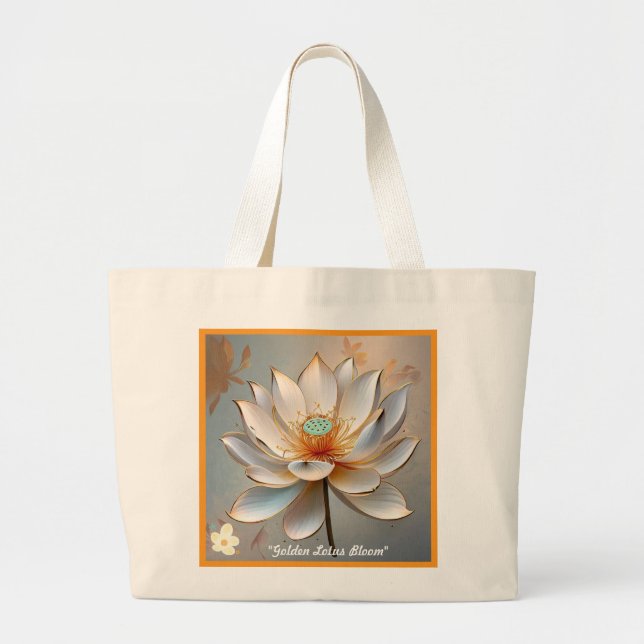 "Nature's Peaceful Oasis" Large Tote Bag (Front)