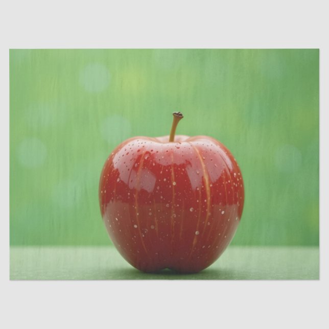 Nature's Perfect Red Square Sticker Tissue Paper (Front)