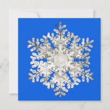 Nature's Perfection Brilliant Blue Snowflake