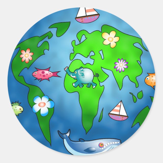 Natures Planet Classic Round Sticker (Front)