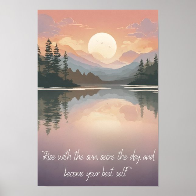 Nature's Positivity: Embracing Peace and Joy Poster (Front)