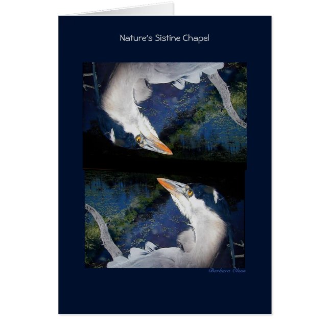 Nature's Sistine chapel: Great Blue Heron (Front)