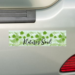 Nature's Soul Musical Trees Celestial Moon &Stars Bumper Sticker