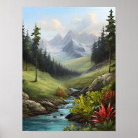 Nature's Symphony in Abstract Realism