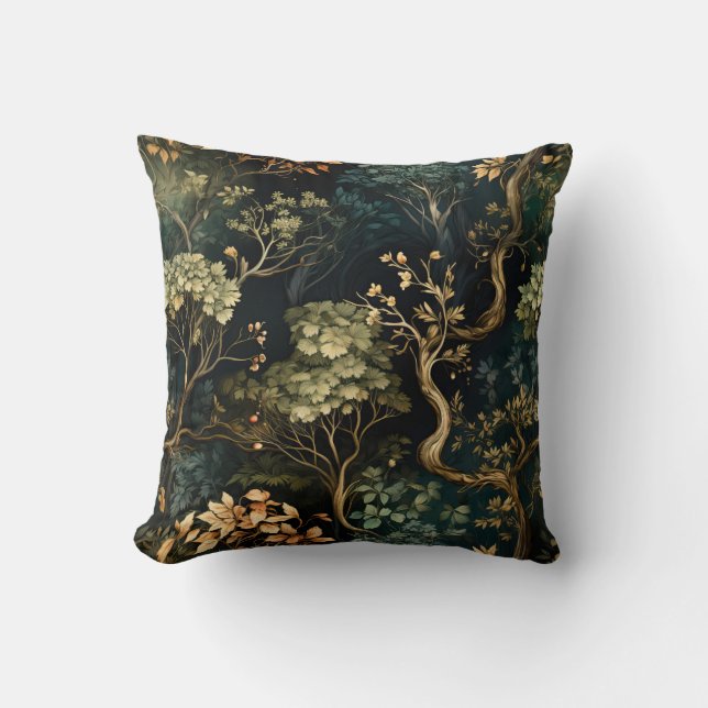 Nature's Tapestry Throw Pillow (Front)