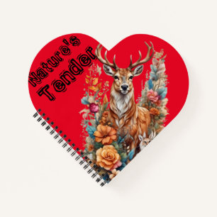 Nature's Tender:Enchanted Forest  Deer and Fawn Notebook