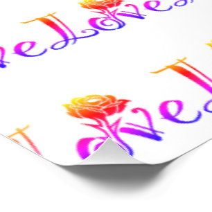 Nature's Typography: Love in Every Letter Poster