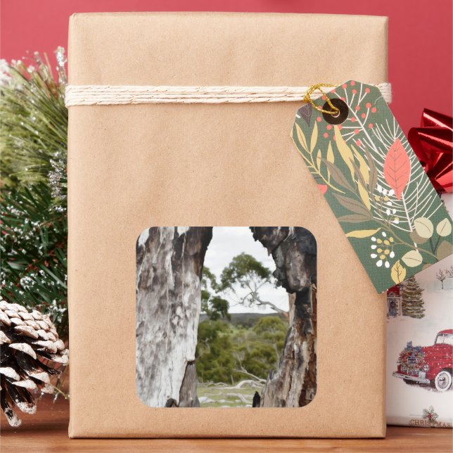 Nature's Window  Square Sticker (Holiday)