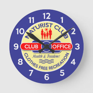 Naturist Round Clock