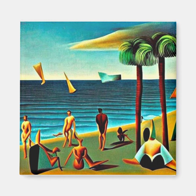 Naturists on the beach magnet (Front)