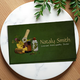 Naturopathic Medicine Illustration Business Card