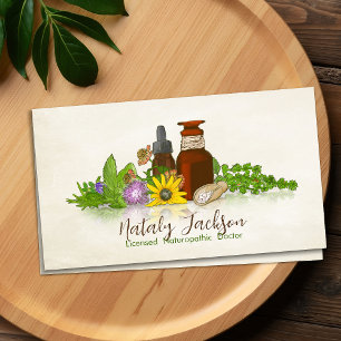 Naturopathic Medicine Illustration Business Card