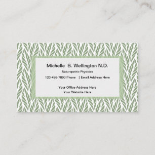 Naturopathic Physician Nature Inspired Business Card