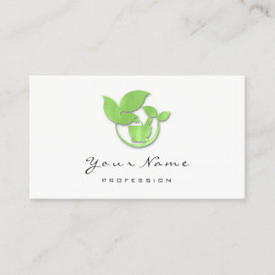 Naturotherapy Healthy Diet Ayuveda Green Logo Appointment Card
