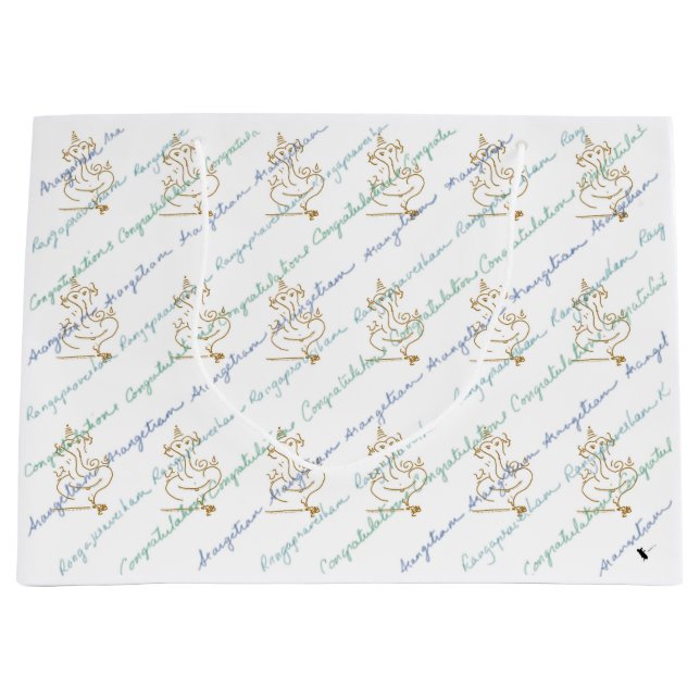 Natya_GiftBag_Ganesha_Arangetram Large Gift Bag (Front)