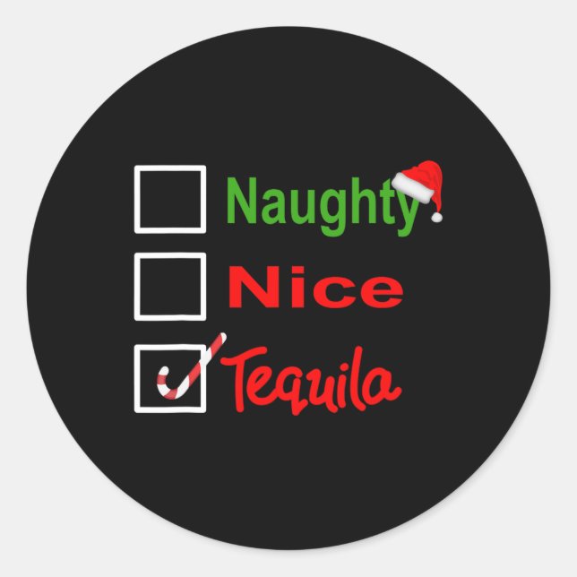 Naughty7  classic round sticker (Front)