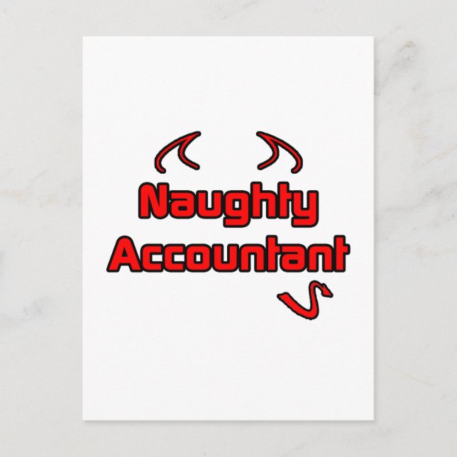 Naughty Accountant Postcard (Front)