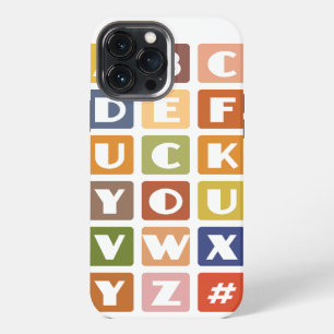 Naughty Alphabets iPhone 4 case-mate 13 Pro Max Case