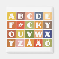 Naughty Alphabets magnet