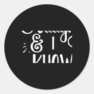 Naughty And I Know It Funny Christmas Baby T Shirt Classic Round Sticker