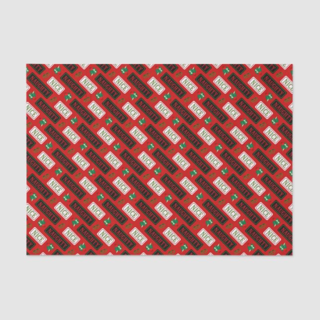 Naughty and Nice Christmas Tissue Paper (Front)