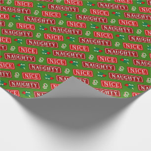 Naughty and Nice Christmas Wrapping Paper