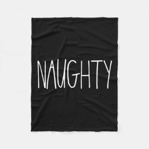 Naughty And Nice Couples S For Christmas Jk Naught Fleece Blanket