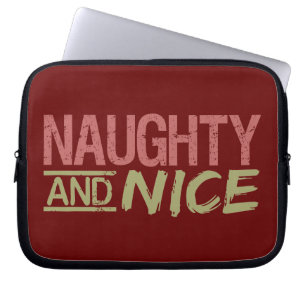Naughty AND Nice custom laptop sleeve