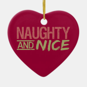 Naughty AND Nice custom ornament