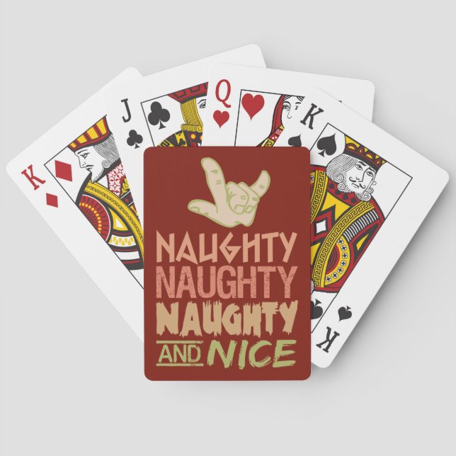 Naughty AND Nice custom playing cards (Back)