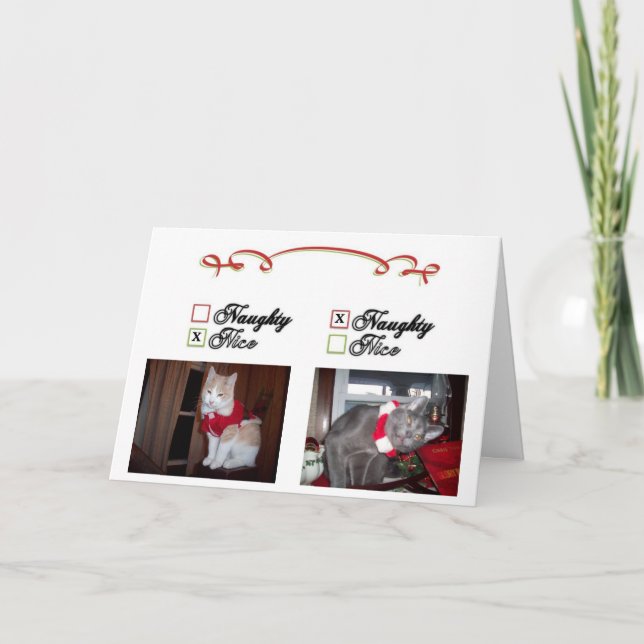 Naughty and Nice Holiday Card (Front)