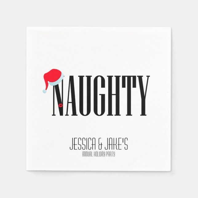 Naughty and Nice Holiday Napkin (Front)