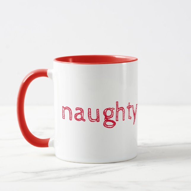 Naughty and Nice Mug (Left)