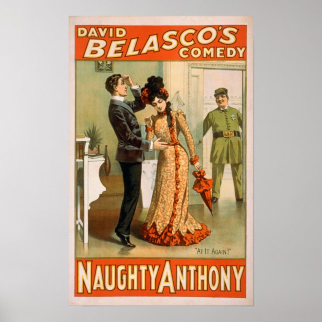 Naughty Anthony "At It Again" Theatre Poster (Front)