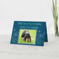Naughty Basset Hound On Funny Dad's Birthday Card