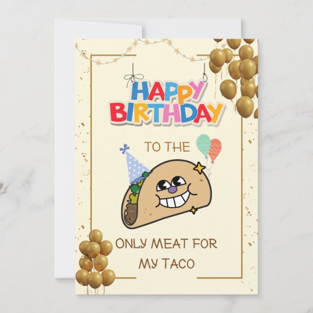 Naughty Birthday Card, Funny Bday Card for Him (Front)
