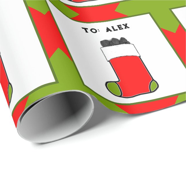 Naughty Boy Christmas Wrapping Paper (Roll Corner)