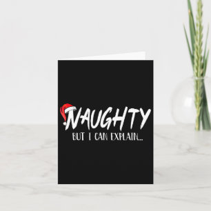 Naughty But I Can Explain Funny Christmas Couples Card
