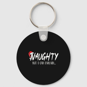 Naughty But I Can Explain Funny Christmas Couples Key Ring