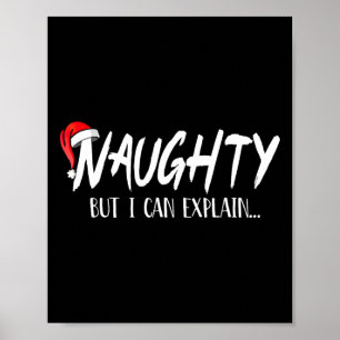 Naughty But I Can Explain Funny Christmas Couples  Poster