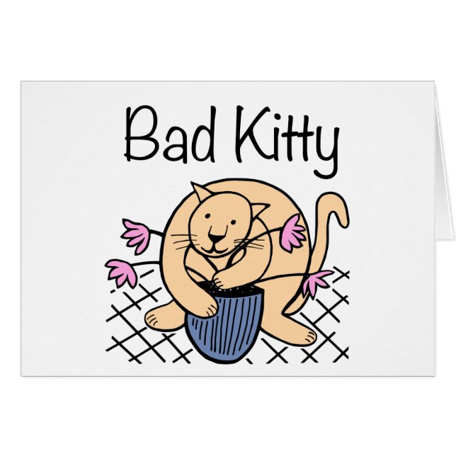 Naughty Cat Cartoon (Front Horizontal)