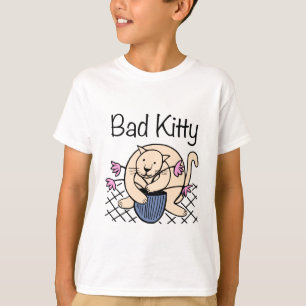 Naughty Cat Cartoon T-Shirt