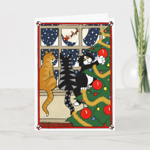NAUGHTY CAT HOLIDAY CARD