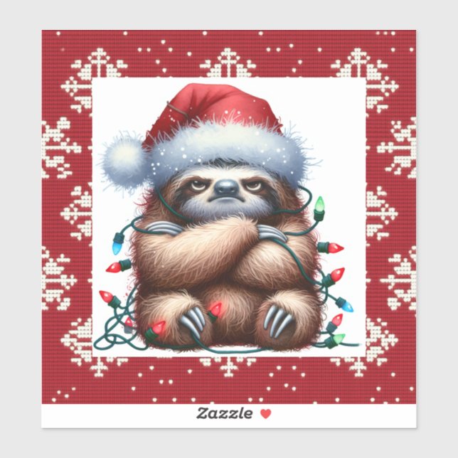 Naughty Christmas Lights Sloth (Sheet)