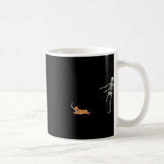 Naughty Corgi Dog Fun Skeleton Halloween Coffee Mug