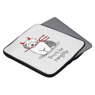 Naughty Devil Old English Sheepdog (Gray 1) Laptop Sleeve