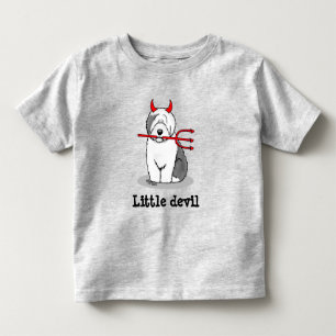 Naughty Devil Old English Sheepdog (Grey 1) Toddler T-Shirt