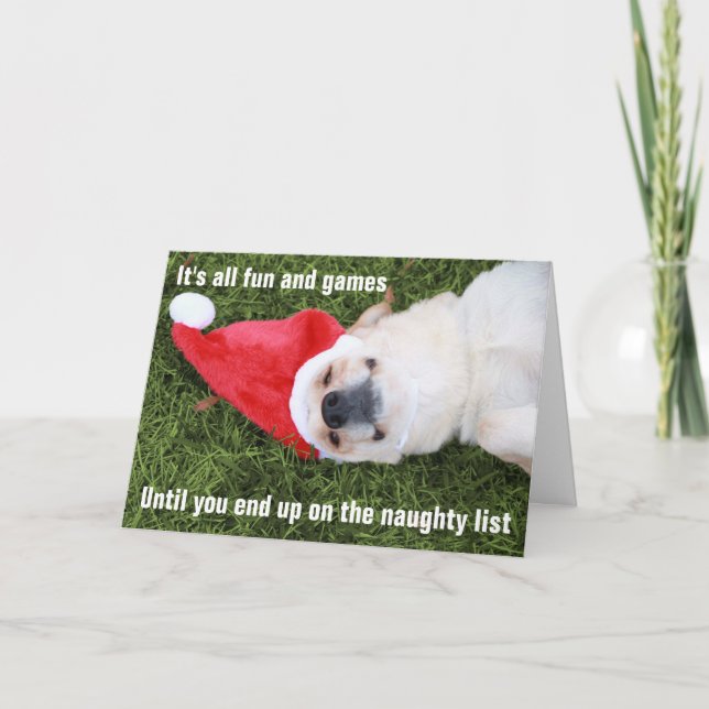 Naughty Dog Christmas Card (Front)